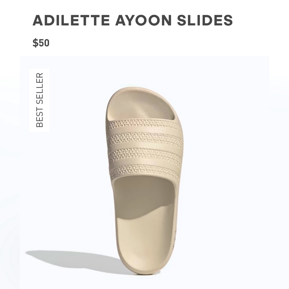 adidas Adilette Ayoon Slides (Beige)